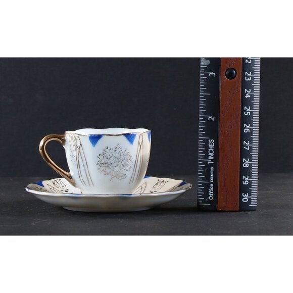 BACO Teacup and Saucer Demitasse 1950s Japan Hand Painted GC - Picture 12 of 12